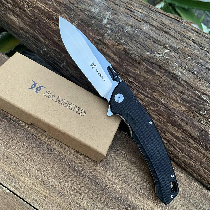 

High hardness 440C Fold knife EDC Camping Adventure Pocket knife 58HRC equipment Multifunction tool