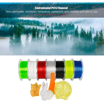

3D Printer PETG Filament Printing Filaments 1.75mm Dimensional Accuracy High Tenacity 3D Printing Consumables 1KG Spool Nature