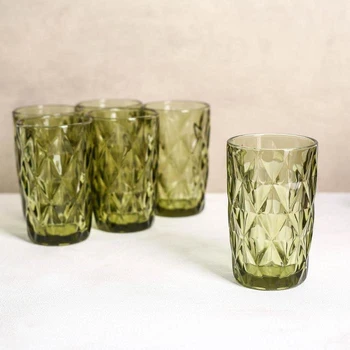 

A set of glasses "Cruise", 350 ml, 8x8x12.5 cm, 6 pcs, green
