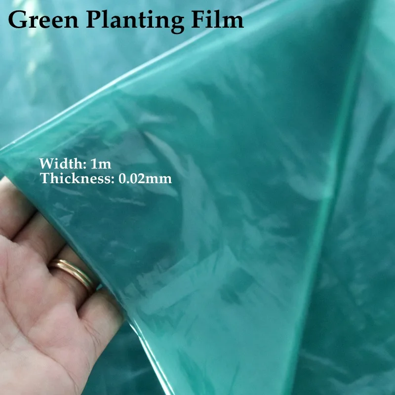 

5~50m Width:1m Green Film Agricultural Greenhouse Film Vegetable Ginger Planting Mulch Film Grow Film Young Plants Care Sheeting