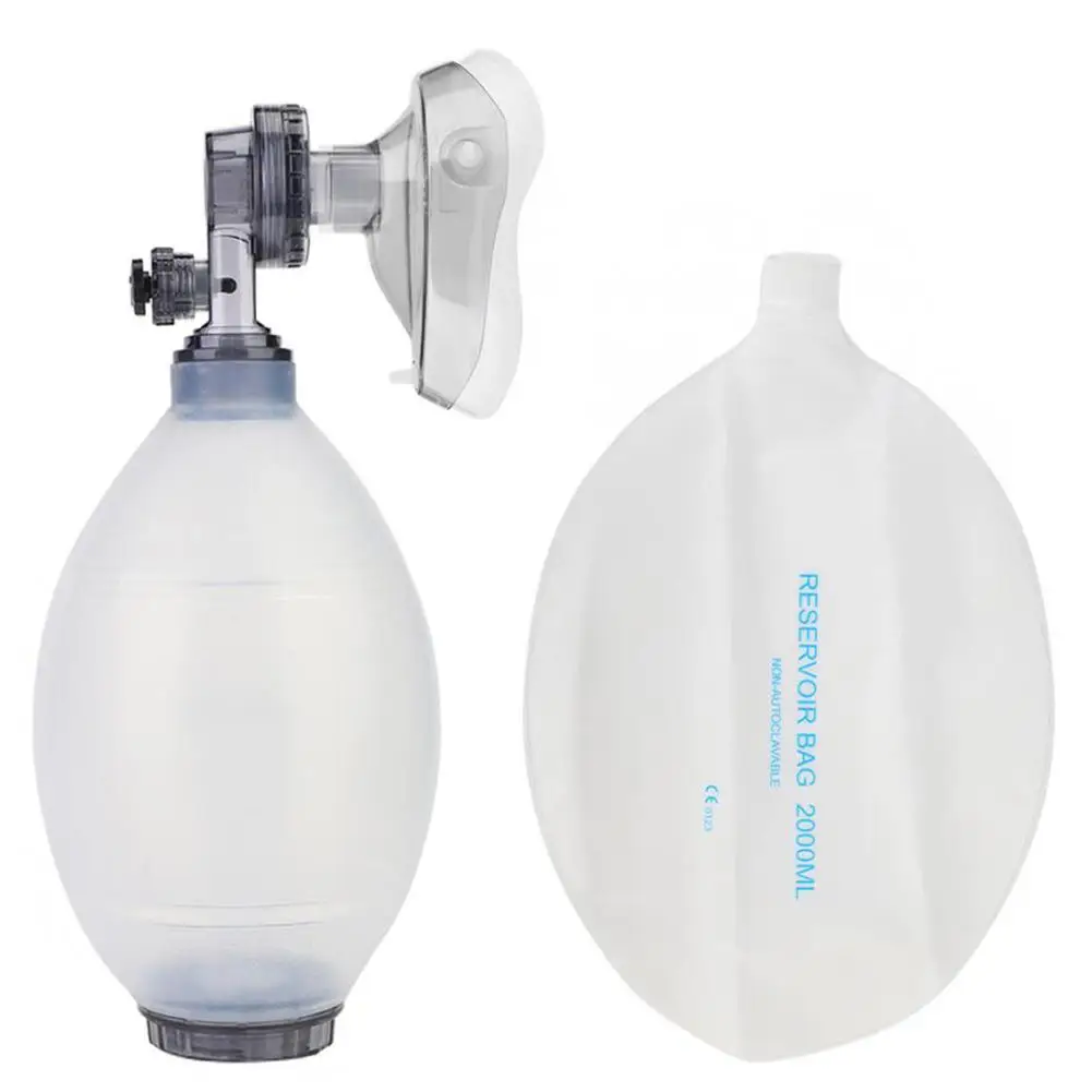 

Simple Self-help Kids Adults Manual Breathing Ball Apparatus Resuscitator Ambu Bag First Aid Tool fast shipments