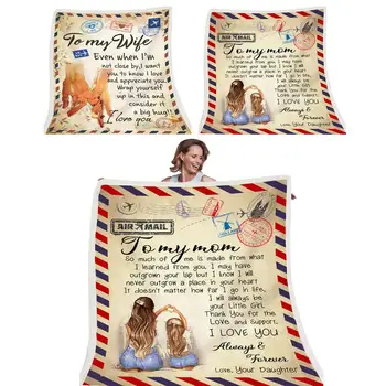 

Flannel Throw Blanket Custom Gift postcard stamps Blanket