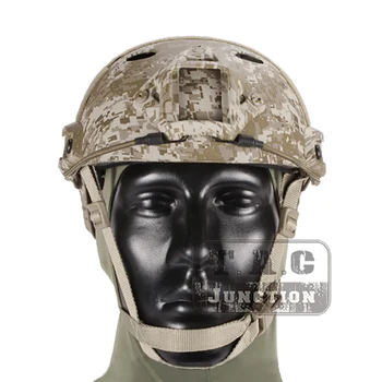 

Emerson Tactical PJ Airsoft Fast Helmet Bump Advanced Adjustment Combat Lightweight Modular OPS Helmet w/ NVG Shroud + Side Rail