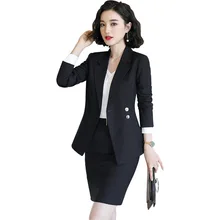 Офисный костюм для дам женская форма профессиональный костюм длинный рукав с рюшами тонкая куртка юбка брюки формальная рабочая одежда 809806