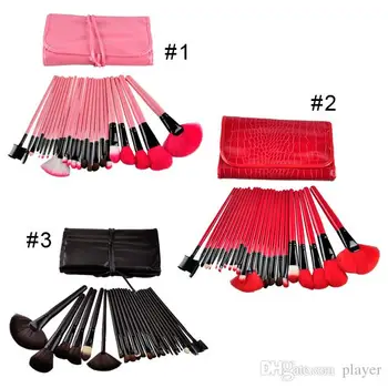 

24Pcs Professional Makeup Brush set+Black Pouch Bag Cosmetic Brushes 3color