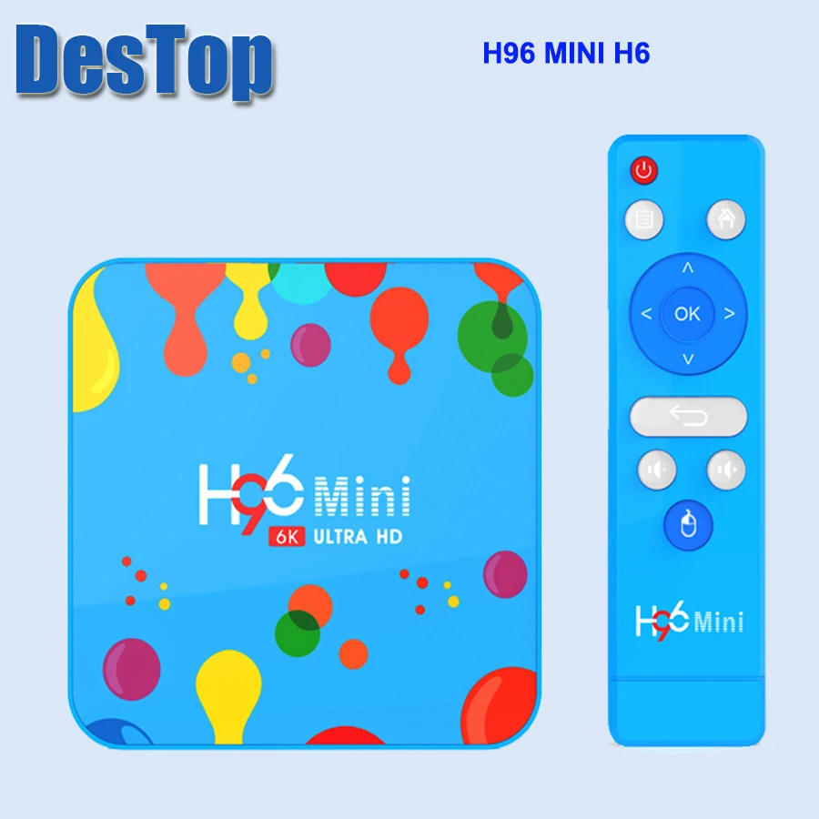 6K 4 ГБ 128 ГБ H96 Мини Android 9,0 tv Box Allwinner H6 четырехъядерный двойной Wifi HDR поддержка проигрыватель google Youtube телеприставка 4 ГБ 32 ГБ