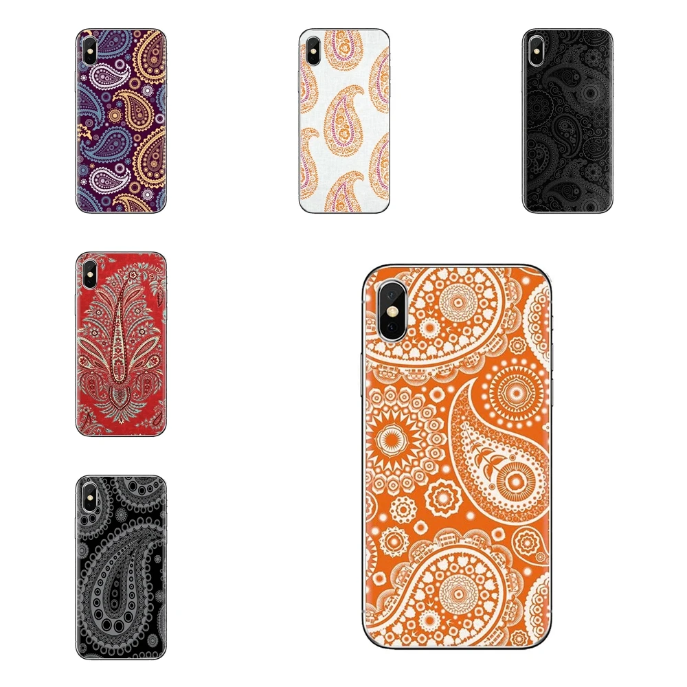 For iPhone XS Max XR X 4 4S 5 5S 5C SE 6 6S 7 8 Plus Samsung Galaxy J1 J3 J5 J7 A3 A5 Paisley Flower Mandala Henna Hippie Covers | Мобильные