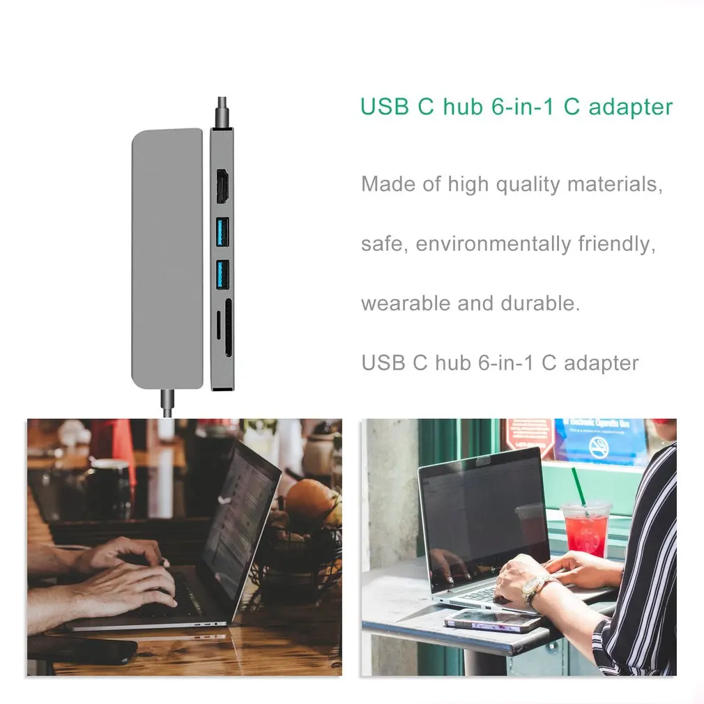 С 2 USB 3,0 usb-хаб USB 3,0 Многофункциональный кард-ридер тип-c до USB3.0+ USB2.0+ TF type C PD адаптер зарядный USB-C концентратор