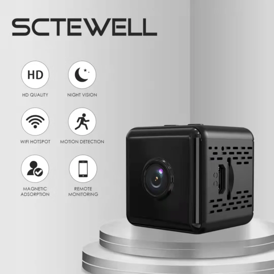 Домашняя мини-камера с Wi-Fi функция инфракрасного ночного видения обнаружение