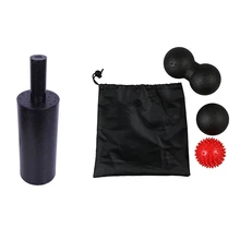 Набор массажных Мячей 1 мяч для Лакросса+ 1 двойной мяч для Лакросса+ 1 колючий мяч для триггерной точечной терапии-отпустите тугие мышцы и 2-я