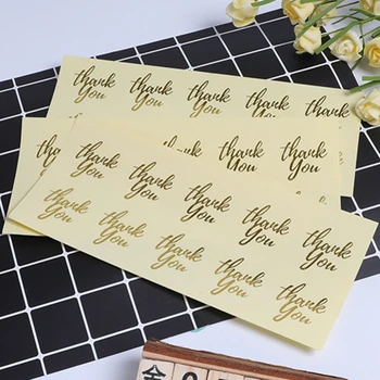

10Pcs Gilding Gold Heart Thank You Handmade Cake Packaging Sealing Label Kraft Sticker Baking DIY Gift Stickers