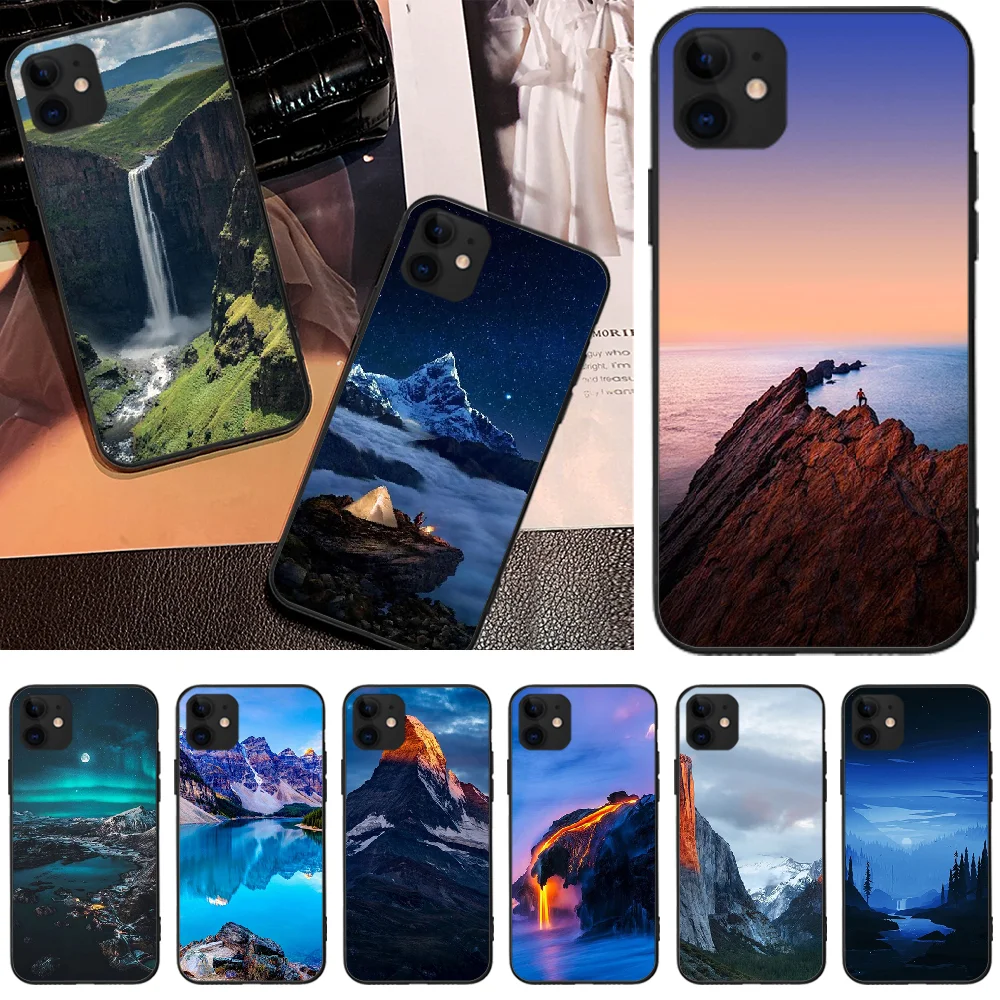 Viviana Canyon View Cover черный мягкий чехол для телефона iPhone 5C 6 6S 7 8 plus X XS XR MAX 11 pro Pro Max |