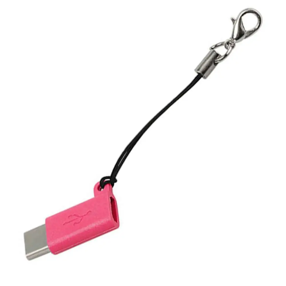 Micro USB мама к type C 3,1 папа кабель адаптер зарядка USB C конвертер для samsung S8/LG huawei zte letv xiaomi - Цвет: Красный