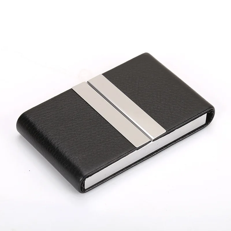 

Business Card Holder Men's Business Large-Volume Business Card Holder Creative Customizable Lettering Metal Cardcase Double Open