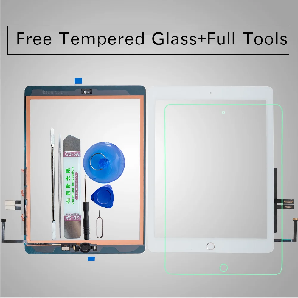 Digitizer / Touchscreen glas voor Apple iPad 6 2018 model A1893 en A1954  Wit + Tesa tape - Appleparts, de Apple specialist van Nederland.