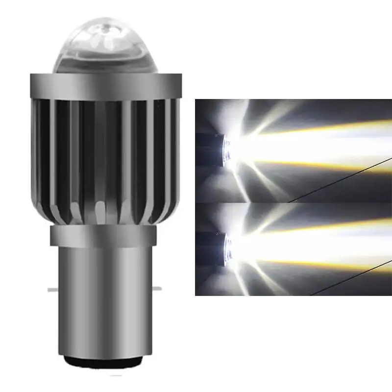 2x BA20D LED Scheinwerfer Birne Lampe Für Honda CBR-125 XR 125 250 400 600  650