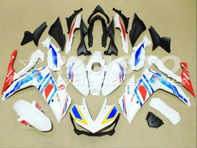 white red blue 4 подарки ABS литьевая форма мотоцикл Обтекатели подходит для YAMAHA R3 R25- 15-19 обтекатель кузова набор белый красный синий - Цвет: white red blue