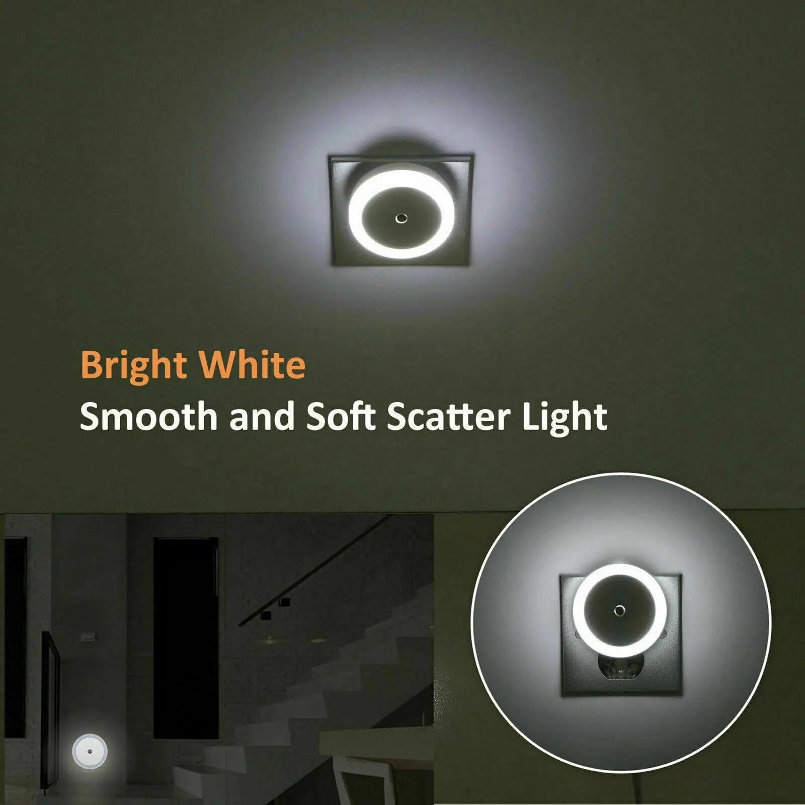 Mini Cute LED Night Light Wireless Sensor Wall Plug-in For Bedroom Lighting Kid's Room Hallway Corridor Stairs EU/US/UK110V220V