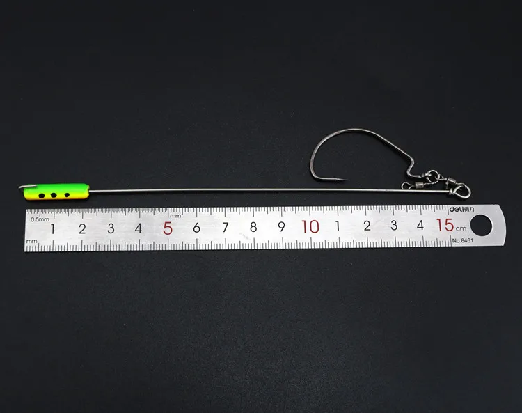 5pcs/lot 6.5g Down Shot Rig Lead Sinker with Offset Hook Fishing Accessory Soft Lure Hook