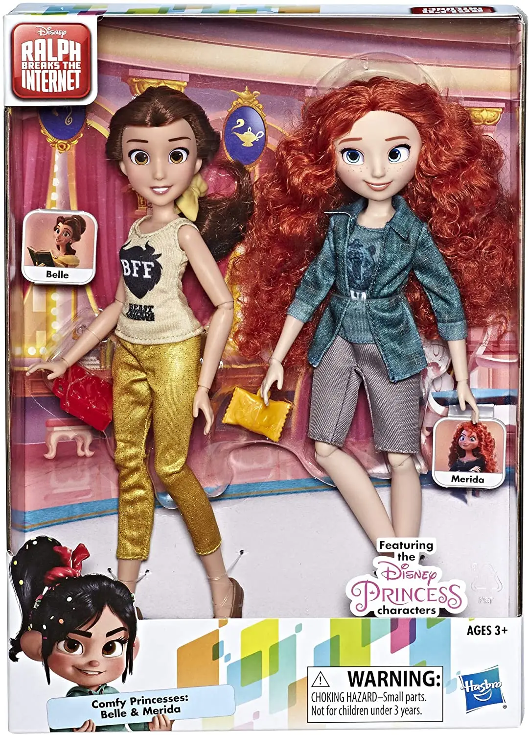Hasbro Disney Princess Ralph ломает интернет-кино куклы Белль и Мерида с удобной одеждой