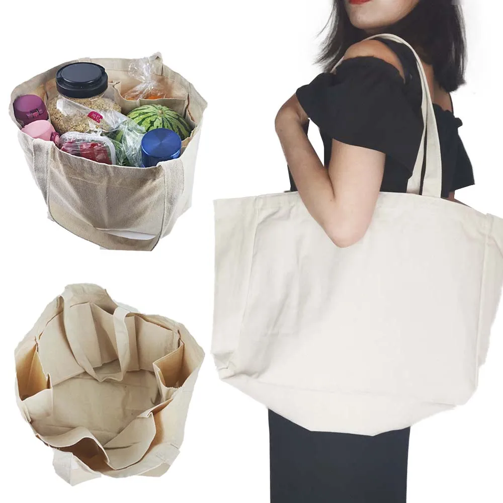 Canvas Bag Women Big Shopping Bag Canvas Reusable Grocery Bag Canvas ...