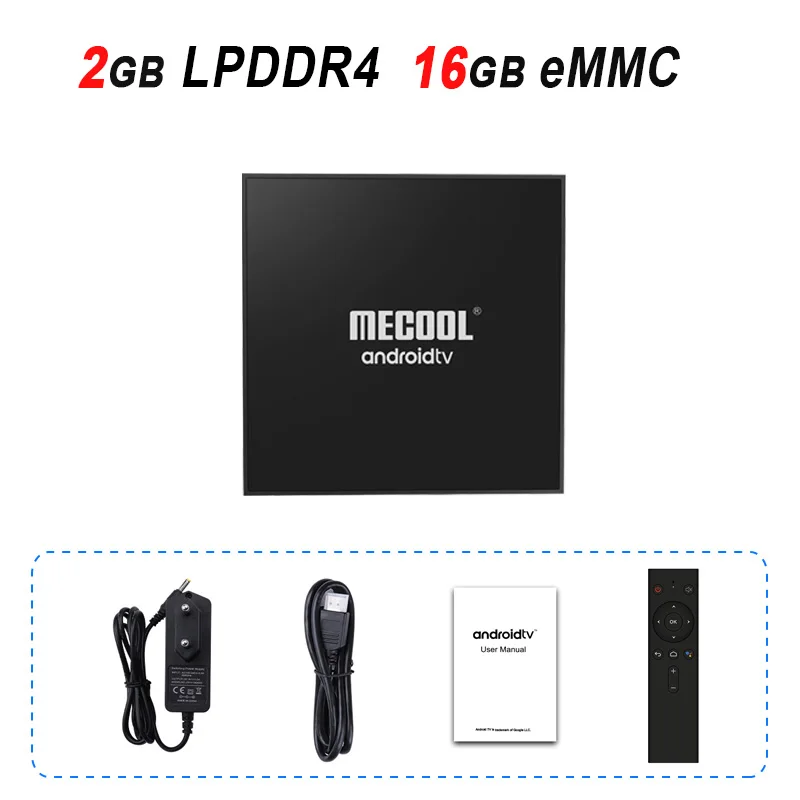 MECOOL KM9 Pro Классический Android 9,0 tv Box Google Сертифицированный Amlogic S905X2 2GB DDR4 16GB 2,4G Wifi BT4.0 медиаплеер телеприставка - Цвет: Standard Package