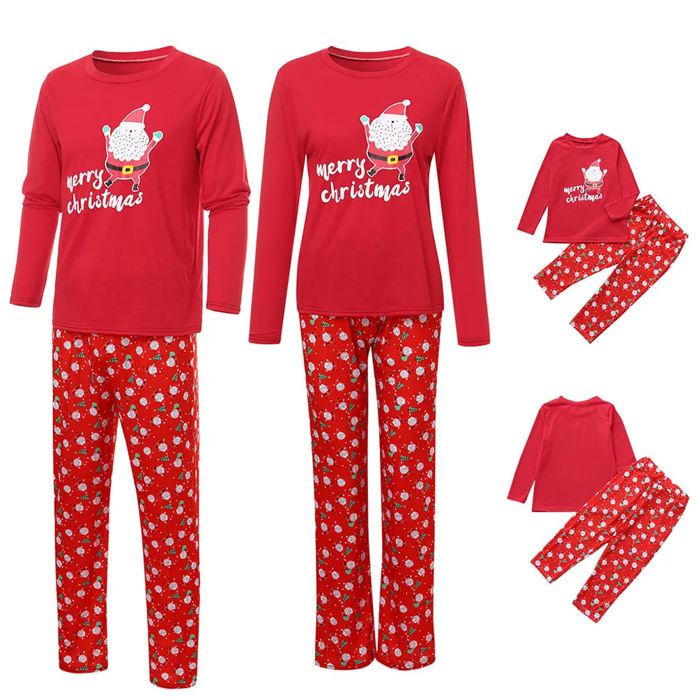 Рождественская Пижама детская футболка для маленьких мальчиков и девочек топы и штаны Семейные пижамы, одежда для сна рождественские наряды пижамы, Navidad Para Familias