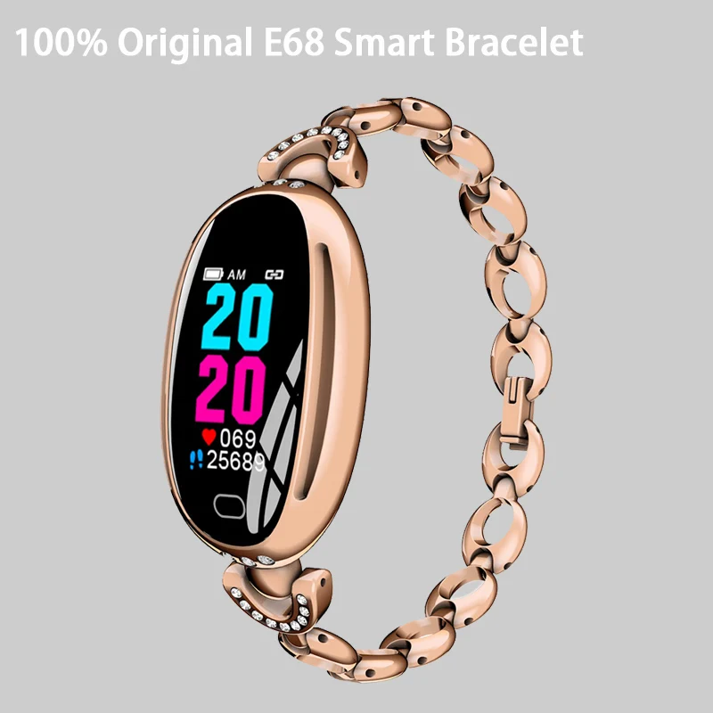 

E68 Smart Bracelet Women 0.96 Inch Heart Rate Monitor IP67 Waterproof Sport Fitness Brecelet 14 Days Standby Health Wristband