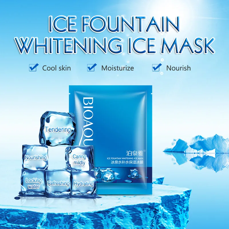 OEM bioaqua Ice fountain brighten hydrating facial face mask for continuous moisturizing
