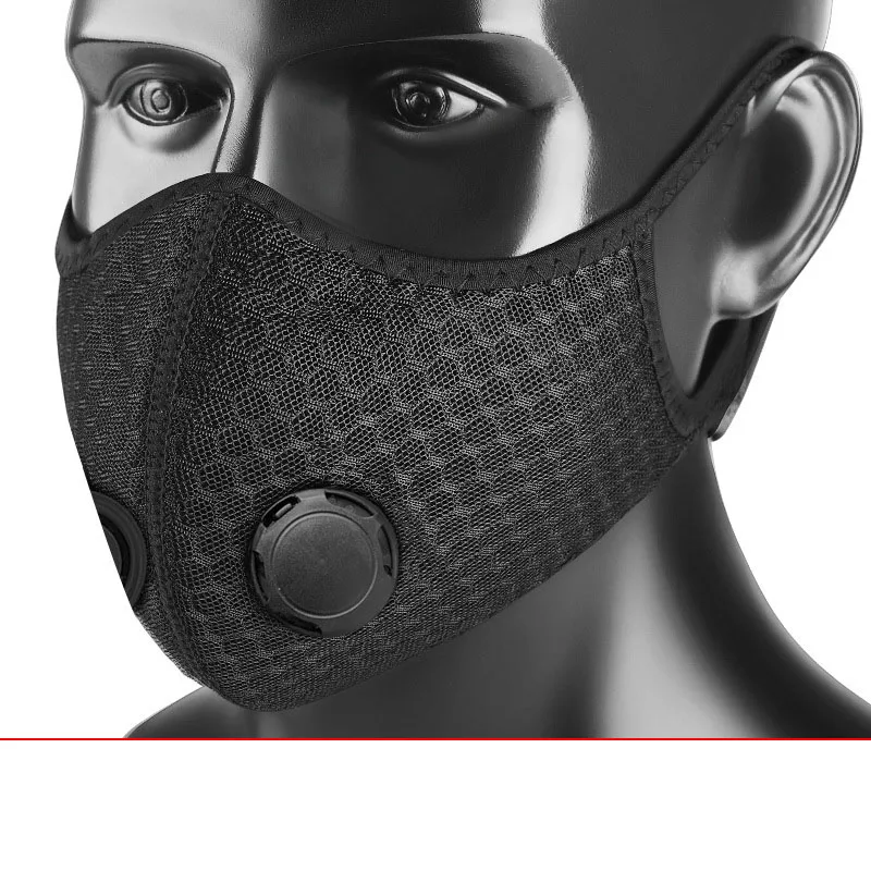 

Riding mask dust and haze proof sports mask with breathing valve kn95 protective filter element mask men and women's activated