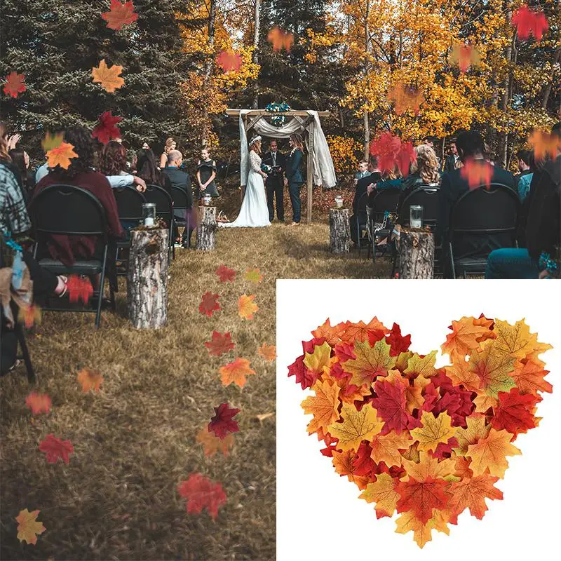

8cm Color Mixed Artificial Maple Leaf for Autumn for Home Weddings Events Birthday Party Crafts Decoration Free Shipping