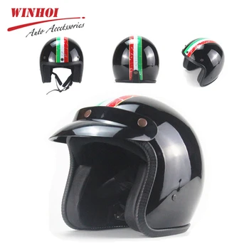 

Classic Motorbike Helmet 3/4 Motorcycle Helmet Ratro Italy Style Unisex ABS Universal Vintage for Harley Helmet for Men Women
