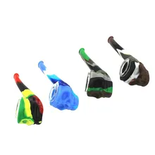 1 шт. Креативный дизайн портативная силиконовая трубка для курения табака съемный дымовой слот очистка травы табака курительная трубка случайный цвет