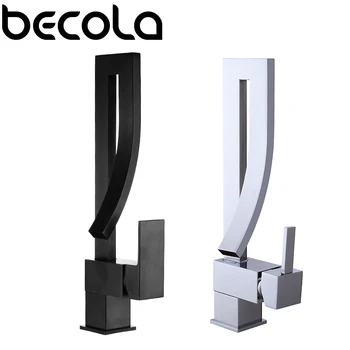

New Design Kitchen Faucet Quartz Stone Brass Body 360 Degree Rotation Vessel Sink bathroom Basin faucet Hot Cold Water Mixer Tap