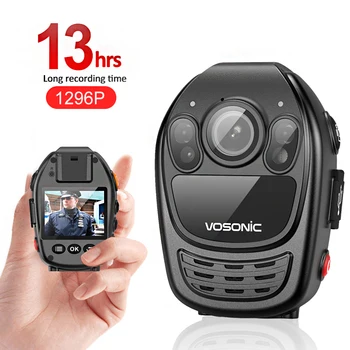 

13hrs Long Recording Time 1296p HD Car Camera DVR Voice Recorder Police DV Security Body Worn Cam Night vision Clip Video