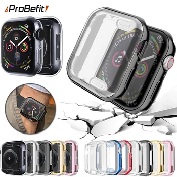 360 Cover for Apple Watch Case 7 6 SE 5 4 3 2 41MM 45MM 42MM 38MM Soft Clear TPU Screen Protector for iWatch 7 6 5 4 3 44MM 40MM 1