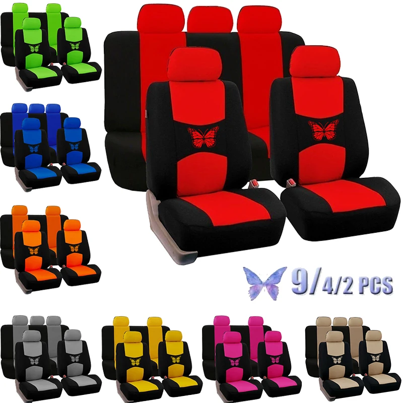 Fundas de asiento de coche universales para mujer, fundas de protección de  asiento de coche, accesorios interiores de coche, 9 colores - AliExpress