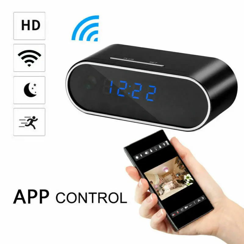 

HD 2MP Battery Clock Mini IP WiFi Camera 1080P Camcorder Night Vision Alarm Security Motion Sensor Remote Camera TF card