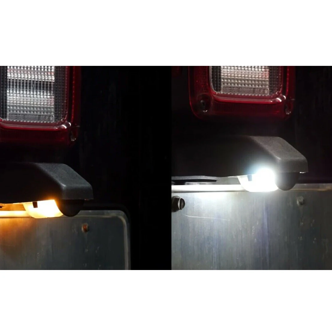 For 2007- Jeep Wrangler Jk White Smd Led License Plate Light Lamp Housing