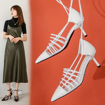 

Brand Woman Shoes Sandals Women 2020 Scarpe Donna Talon Femme 6.5cm Heeled Designer Heels Stitetto Heels Dame Shoes