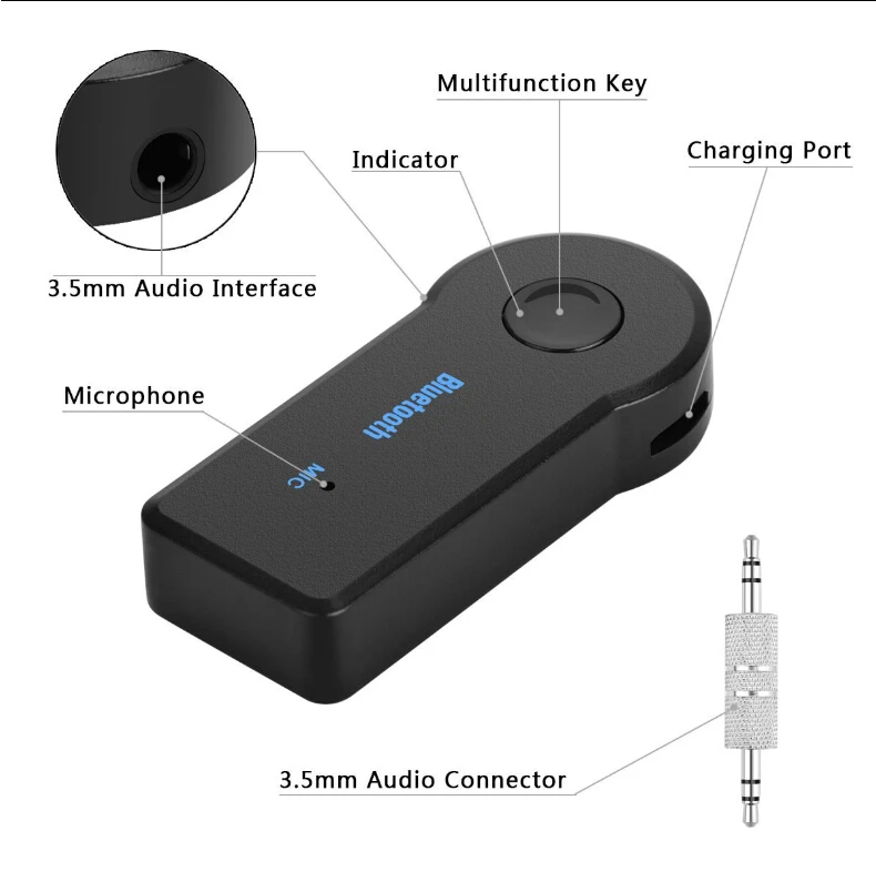 3,5 мм разъем Bluetooth AUX мини аудио приемник для peugeot 207 307 lexus vw beetle audi b9 subaruforester renault megane 2 w204