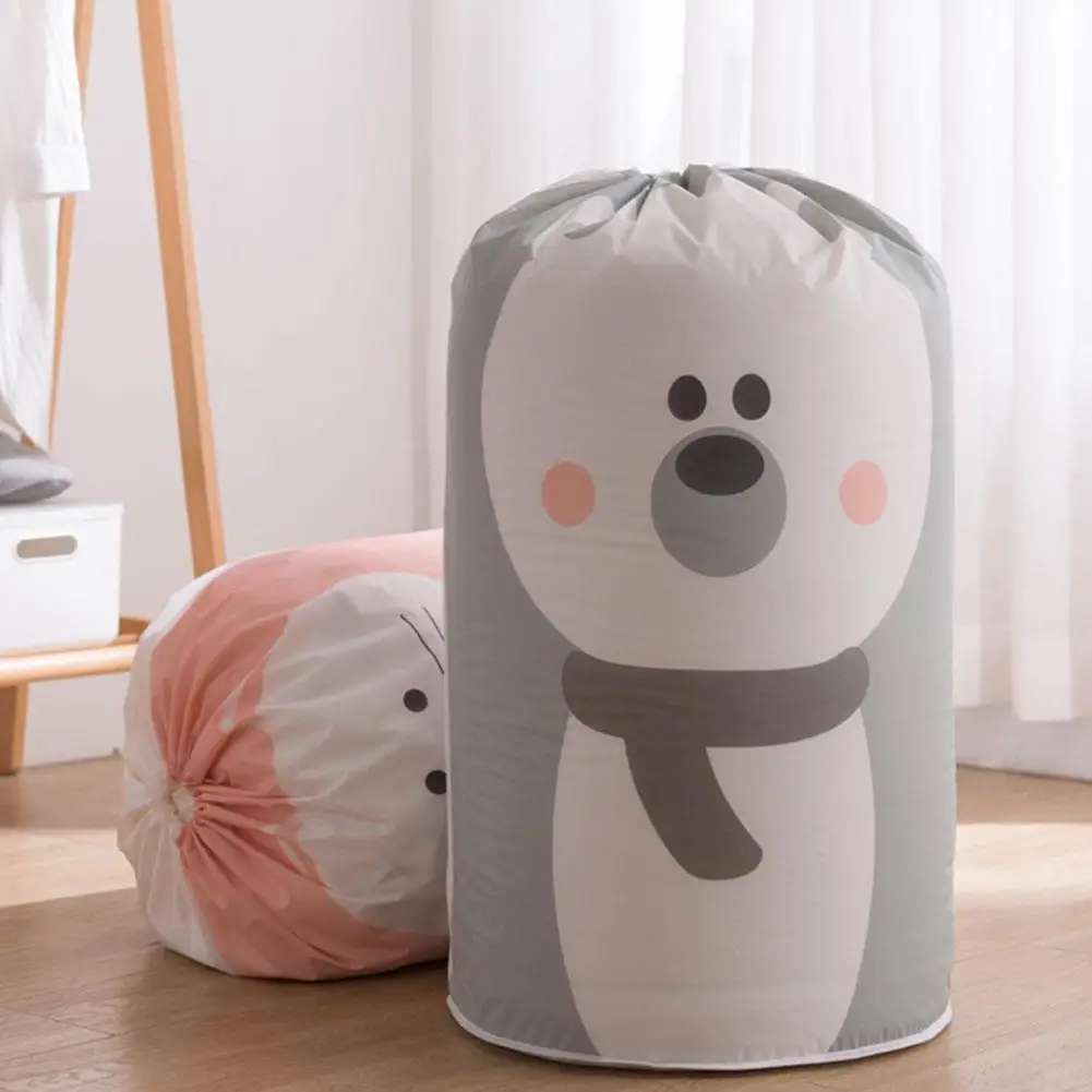 

Portable Rabbit Bear Cats Print Drawstring Clothing Storage Bag Quilt Pouch