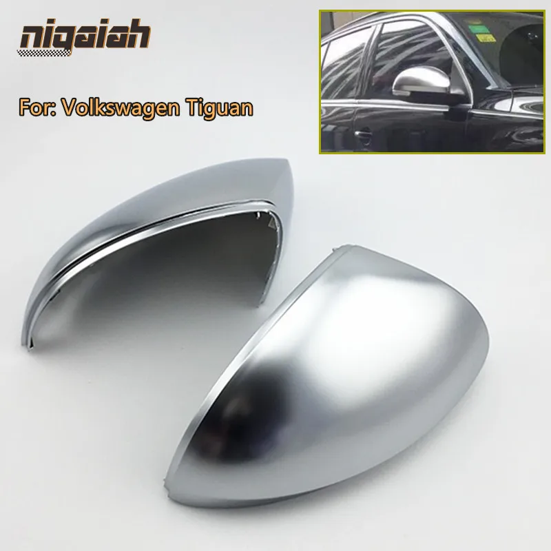 폭스바겐 티구안 2009-2016 매트 크롬 미러 커버, 사이드 문짝 윙 미러 캡 1:1 교체, 폭스바겐 티구안 2017-2019 