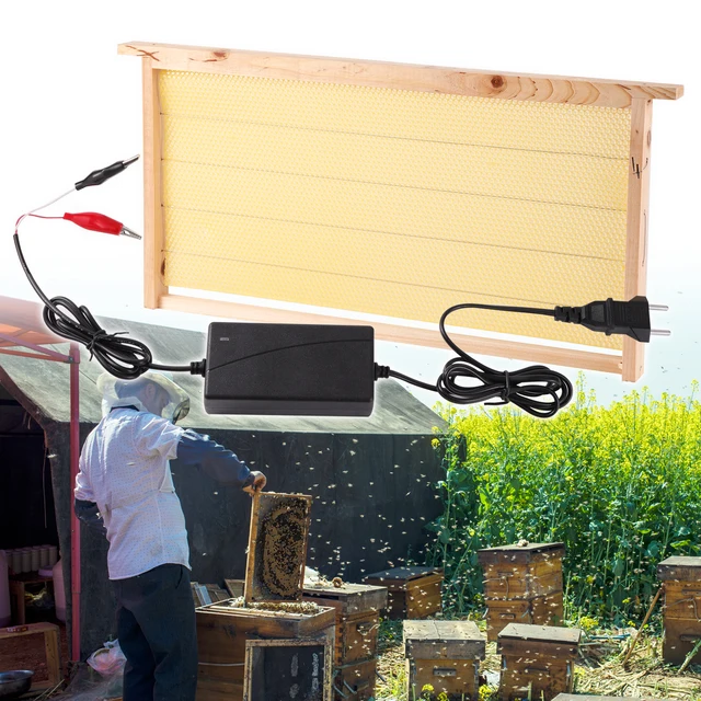 Új Méhészeti Elektromos Beágyazó Fűtőkészülék Méhkas Szerelő Berendezés Au /Eu 100-240V Méhész Méhkultúra Eszközök - Image 4