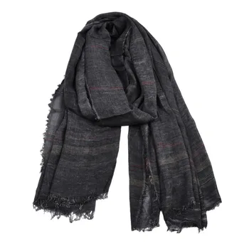 

New Men Solid Color Scarf Soft Cotton Shawls and Wraps Pashmina Soft Warm Female Foulard Muslim head scarves Hijab Stores
