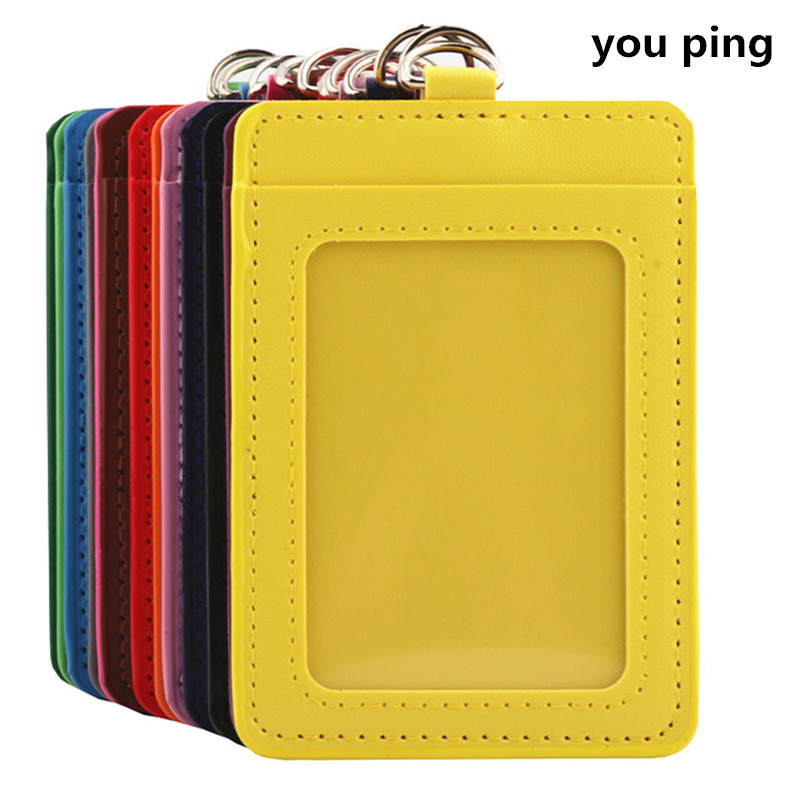 Luxury Quality PU Lanyard Double Badge Holder Bank Credit Card Office Student School Supplies New