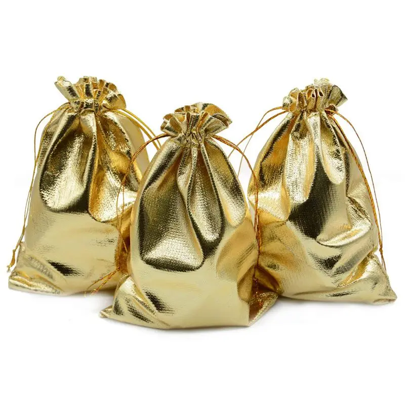 

HHO-Pack of 100 5inx 7in Heavy Duty Drawstring Organza Jewelry Pouches Wedding Party Christmas Favor Gift Candy Chocolate Bags