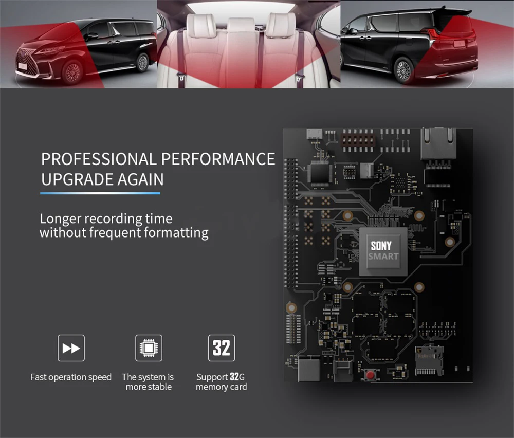 Non Brand FHD 1080P Night Vision Car DVR Camera Dash Cam Dual Record Hidden Video Recorder Dash Camera Parking Monitoring DashCam