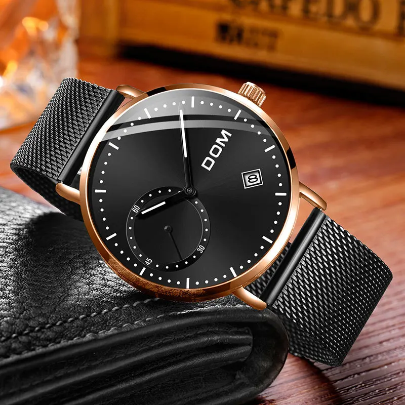 

Watch Men OEM Processing Gift Customization DOM Brand Watrproof Watch Europe And America M-302GK-1M