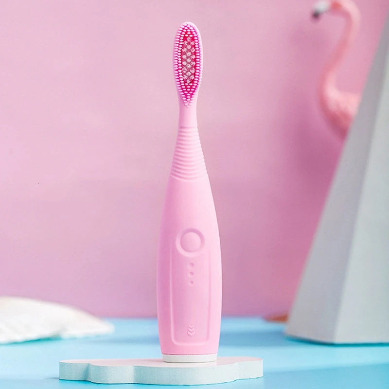 

IPX6 Waterproof Electric Sonic Silicone Toothbrush Oral Care Whitening Teeth Soft Hair Automatic Child Toothbrush Teeth Deep Cle